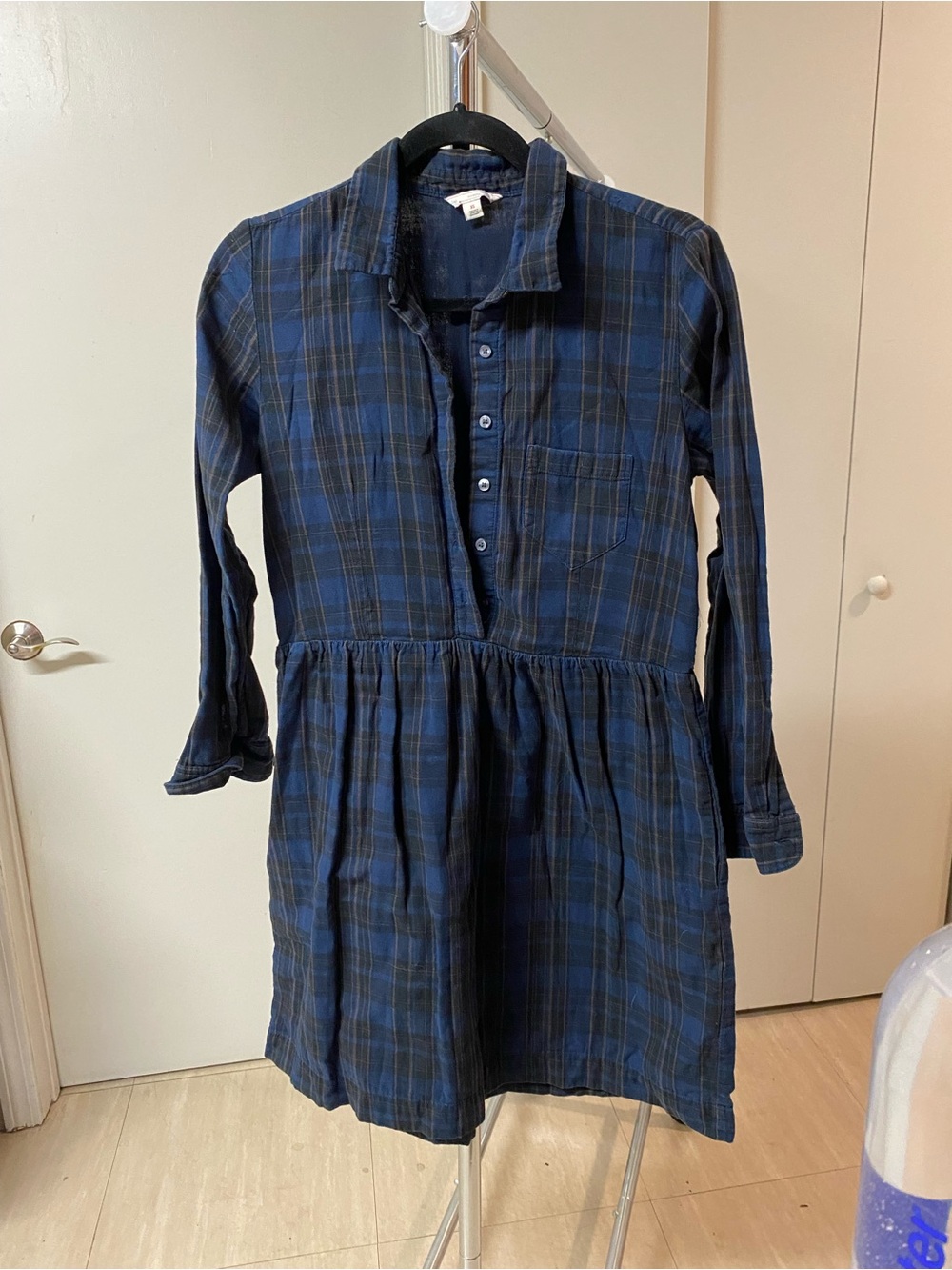GAP Navy Plaid Dress